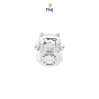 Hạt Charm Bạc đính đá CZ PNJSilver XMXMW060324
