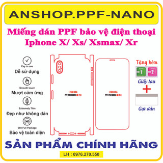 Miếng dán ppf bảo vệ điện thoại Iphone X/XS/Xsmax/Xr