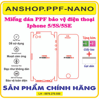Miếng dán ppf bảo vệ điện thoại Iphone 5/5S/5SE