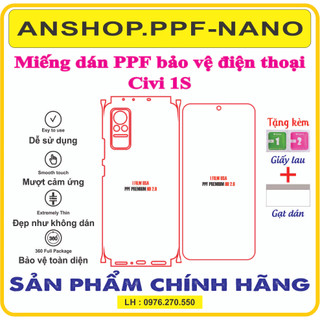 Miếng dán ppf bảo vệ điện thoại Xiaomi Civi 1S