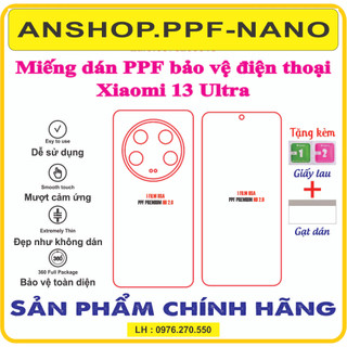 Miếng dán ppf bảo vệ điện thoại Xiaomi Mi 13ultra