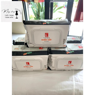 Hàn quốc - combo 5 gói khăn giấy ướt choice l lotte hàn quốc gói lớn 120 miếng dùng cho gia đình dọn dẹp, du lịch