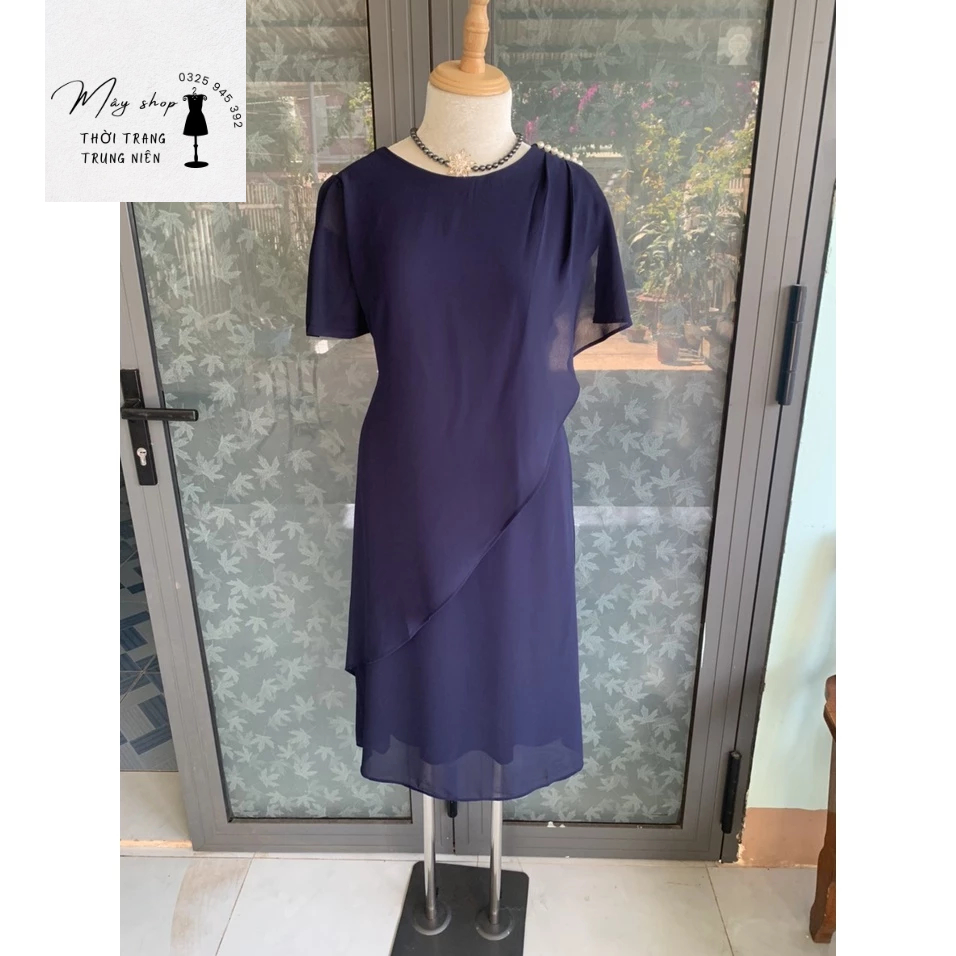 Đầm Trung Niên Cao Cấp Màu Sắc Trẻ Trung Tươi Sáng Họa Tiết Sang Trọng Đi Làm Đi Tiệc u40, u50, u60 Bigsize tm499