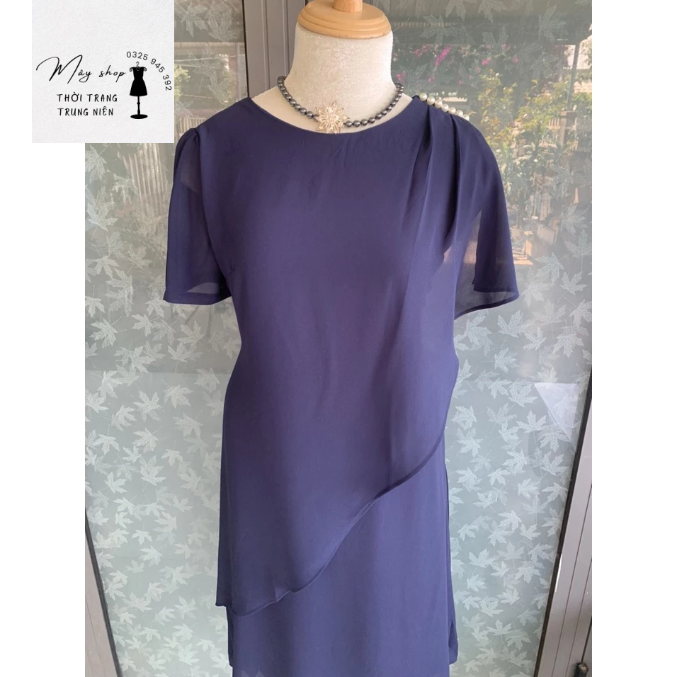 Đầm Trung Niên Cao Cấp Màu Sắc Trẻ Trung Tươi Sáng Họa Tiết Sang Trọng Đi Làm Đi Tiệc u40, u50, u60 Bigsize tm499