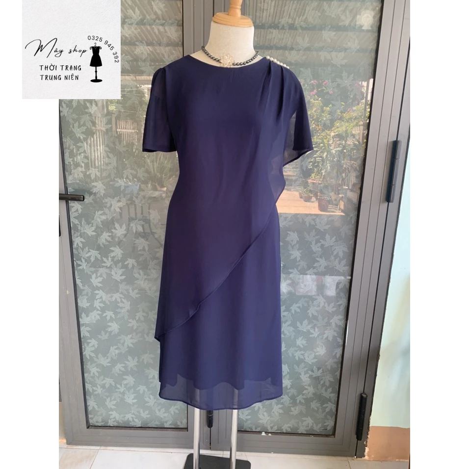 Đầm Trung Niên Cao Cấp Màu Sắc Trẻ Trung Tươi Sáng Họa Tiết Sang Trọng Đi Làm Đi Tiệc u40, u50, u60 Bigsize tm499