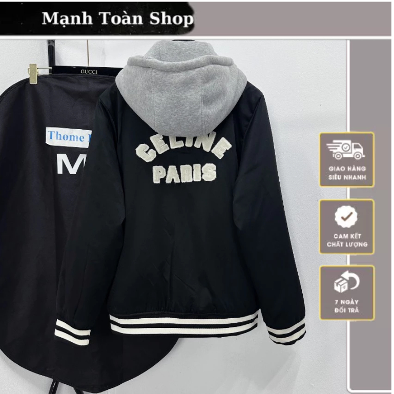 Áo Hoodie Nam Nữ Bản Gió Trần Bông Phối Chữ Thêu Xù_Áo Hoodie Nam Nữ Bản Ba Lớp Scap
