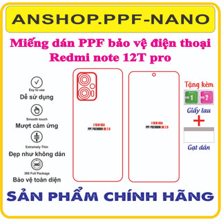 Miếng dán ppf bảo vệ điện thoại Redmi note12T pro