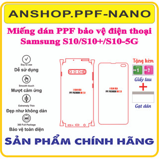 Miếng dán ppf bảo vệ điện thoại samsung s10/s10 plus /s10-5g
