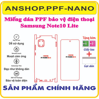 Miếng dán ppf bảo vệ điện thoại Samsung Note10 Lite