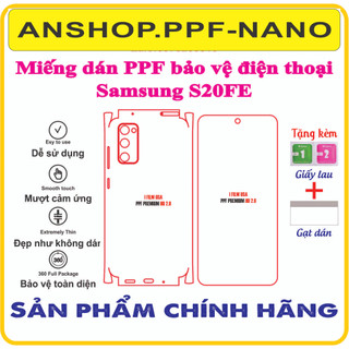 Miếng dán ppf bảo vệ điện thoại Samsung S20FE