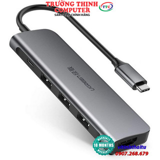 Thiết bị mở rộng USB type-C sang HDMI Hub USB 3.0 hỗ trợ sạc cổng USB-C chính hãng Ugreen 50209