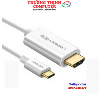 Cáp chuyển đổi USB Type-C to HDMI hỗ trợ 4K, 3D dài 1,5m chính hãng Ugreen 30841