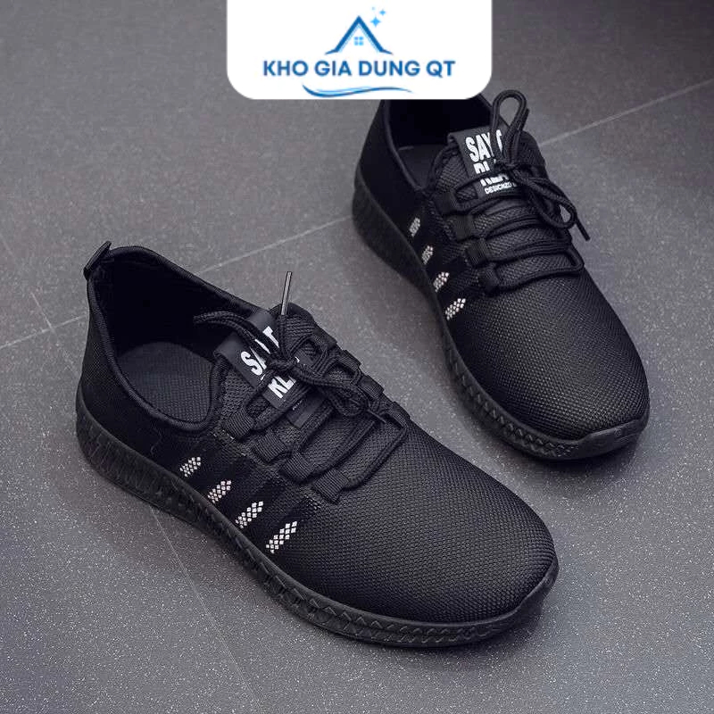 Giày Thể Thao SPORT Sọc Đỏ Trắng Chất Vải Thoáng Khí Đế Siêu Dẻo Siêu Êm Đi Làm Đi Chơi Thể Dục