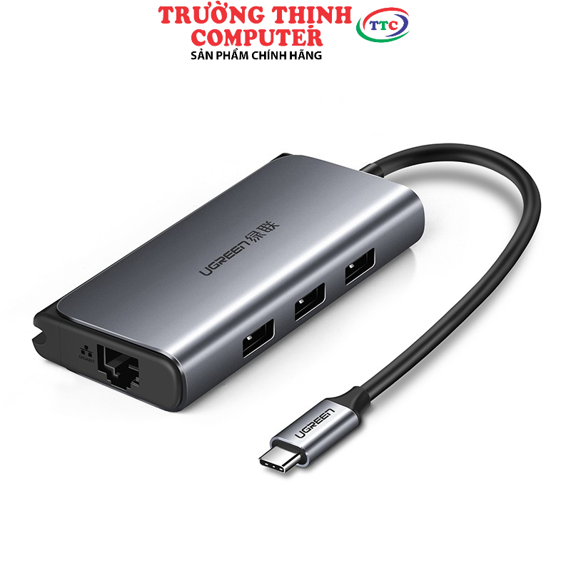 Cáp USB Type c to Lan, USB 3.0 hỗ trợ sạc USB C Ugreen 50252
