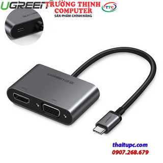 Cáp USB C To HDMI và VGA Ugreen 50505