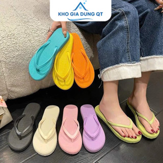 Dép Đi Biển, Dép Xỏ Ngón Đính Hoa/DIY 14Charm, Dép Tông Đế Mềm Dẻo Chuẩn Hàng QC (ảnh thật) (Q1)