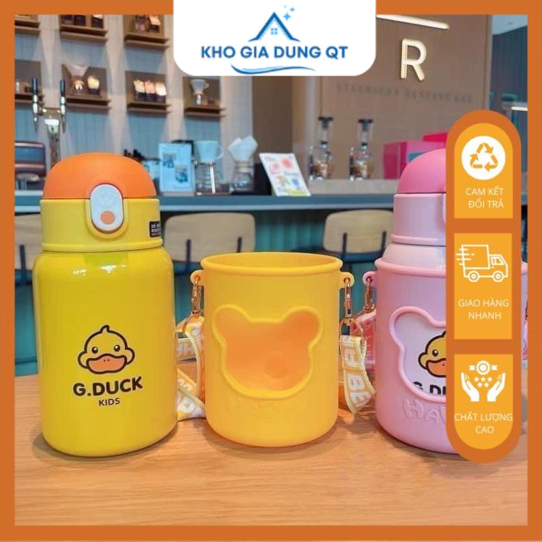 BÌNH GIỮ NHIỆT HÌNH VỊT VÀNG (G-DUCK ) SIÊU XINH 450ML LÕI INOX 304