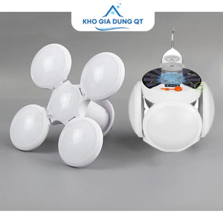 Bóng đèn led 4 cánh 5 bóng e27 bốn chế độ sáng, sạc usb, sạc năng lượng mặt trời - siêu bền, siêu tiết kiệm