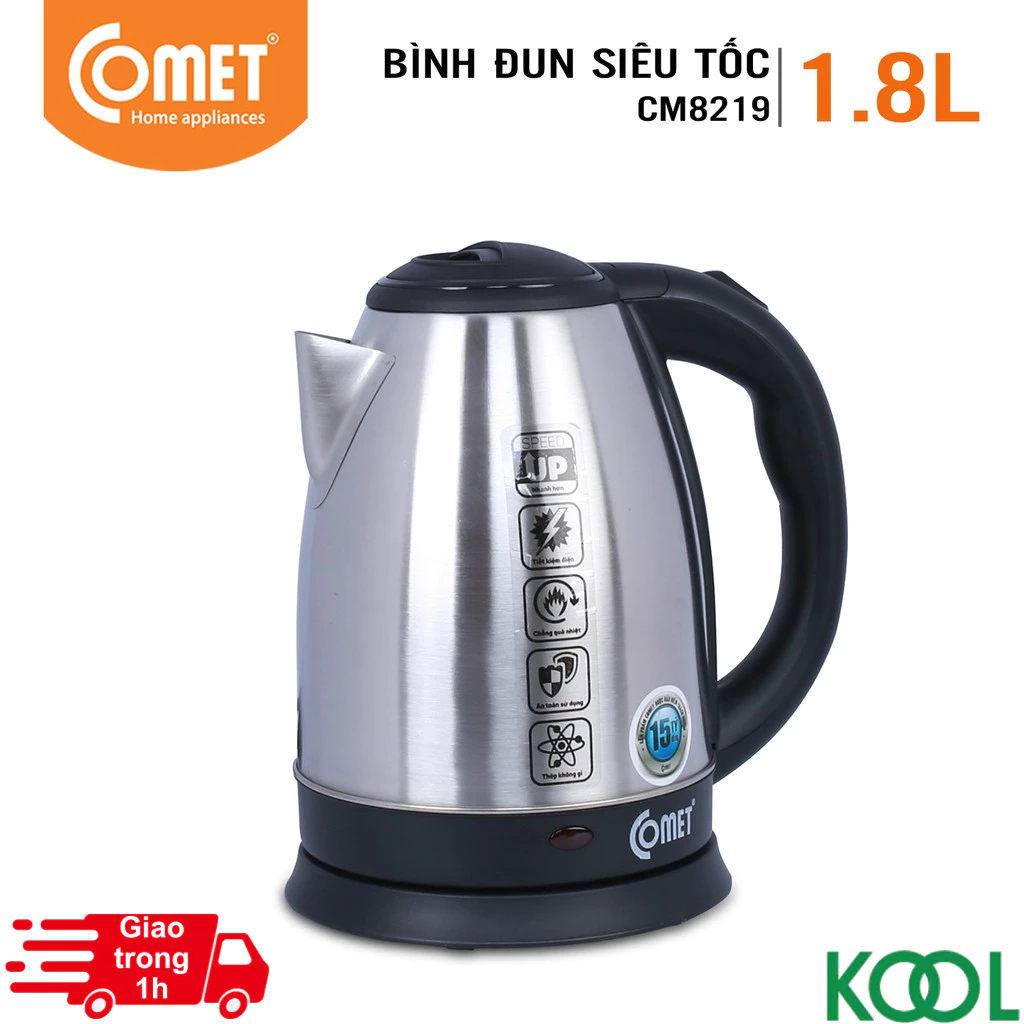 Bình đun siêu tốc 1.8L COMET - chính hãng ( hoả tốc TPHCM )