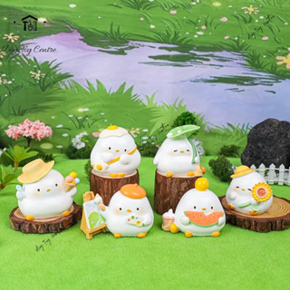 Set Quà tặng đồ chơi phụ kiện trang trí tượng mô hình gà con decor để bàn Nuojiji Thích Đi Du Lịch