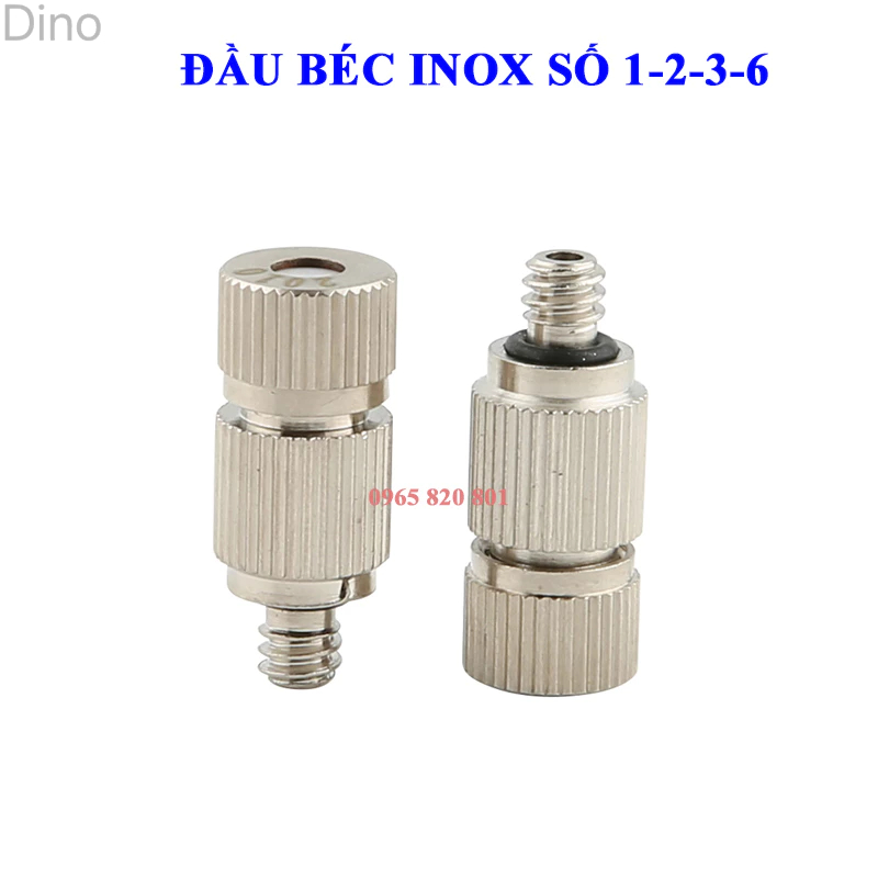 Đầu béc phun sương tưới cây làm mát bằng inox số 1.2.3.6