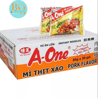 Thùng 30 gói mì thịt xào a-one 85g