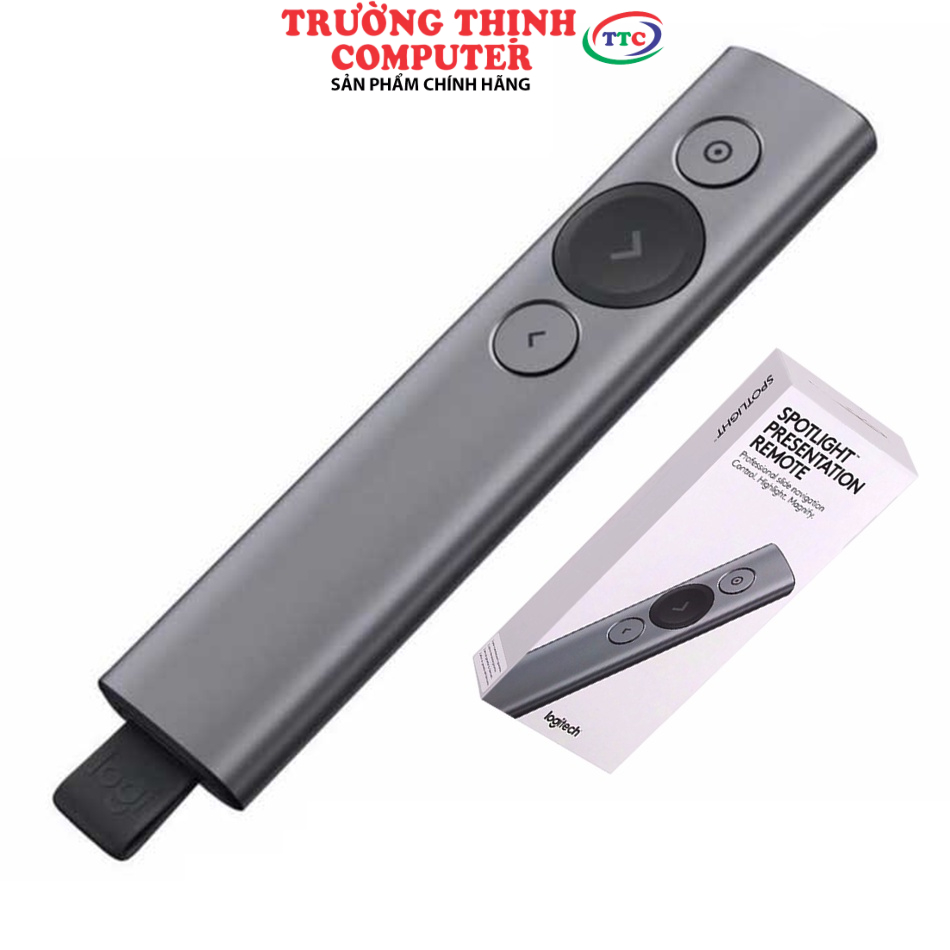 Bút Trình Chiếu Logitech Spotlight Xám Đen