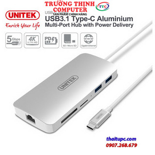 Cáp Type-C -> USB (3.0)/2P HDMI /VGA Unitek (Y9116)