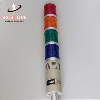 Đèn tầng đèn tháp led sáng tĩnh/chớp nháy ø50mm tend tptb5-7, 4 tầng có còi báo - 24vdc/ac