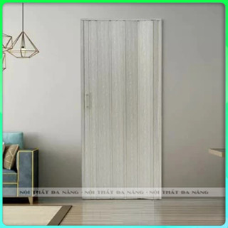 【FreeShip HCM Cửa Xếp Nhựa Nhà Tắm, Nhà Vệ Sinh Màu Trắng, Vách Ngăn Cửa Xếp Lùa, Hàng Cao Cấp Dày Bền 0.8x1.8m và 1x2m