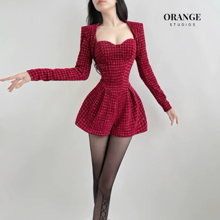 🎄MUST HAVE 🎄(𝐎𝐑𝐀𝐍𝐆𝐄 𝐒𝐓𝐔𝐃𝐈𝐎𝐒 )  HÌNH THẬT - Ga-young Dress - Jump Cúp Ngực Tặng Kèm Áo Khoác