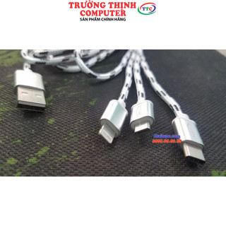 Cáp Sạc Đa Năng 3 Đầu Dây Dù Cao Cấp Oscar OS-0531