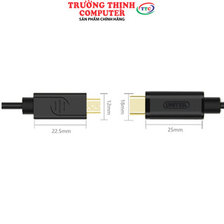 Cáp Type C to Micro USB chính hãng Unitek (Y-C 473BK) , hàng chính hãng fullbox , bảo hàng 18 tháng , 1 đổi 1 nếu lỗi