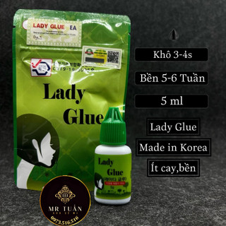 Keo Nối Mi Lady Xanh Glue Hàn Quốc CHÍNH HÃNG 5ml (Khô 3-4s) Dụng Cụ Nối Mi Mr - Tuấn