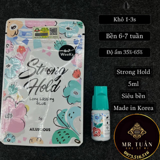 Keo nối mi strong hold hàn quốc chính hãng siêu bền, ít cay 5ml dụng cụ nối mi mr - tuấn