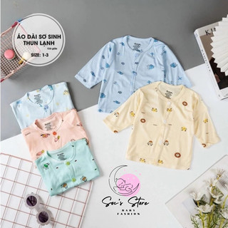 Áo sơ sinh dài tay thun lạnh Avarler nam nữ cho bé 0-9 tháng