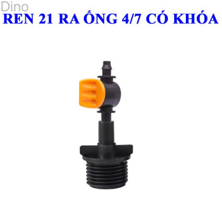 Van chuyển ren 21 ra ống 6mm có khóa chống nhỏ giọt