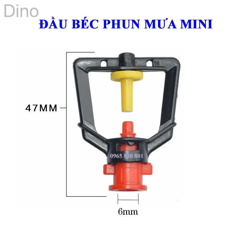 Đầu béc béc phun mưa hạt nhỏ tưới cây làm mát