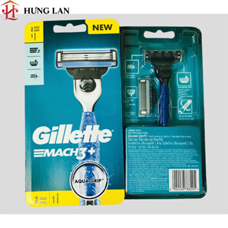 Dao cạo râu 3 lưỡi Gillette Mach3 clean shave, Mach3 Blue (1 tay cầm và 2 đầu cạo)