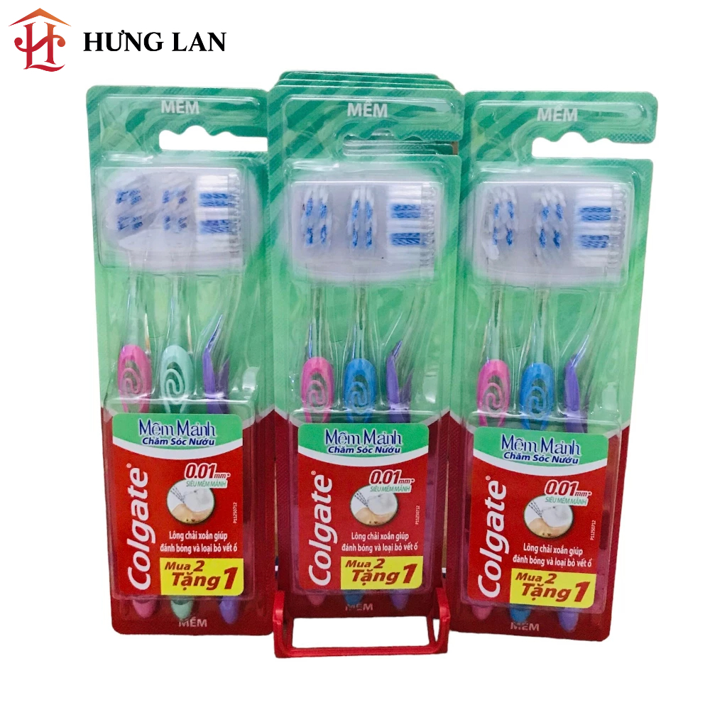 Bàn chải đánh răng Colgate chăm sóc nướu ( combo 3 chiếc/vỉ)