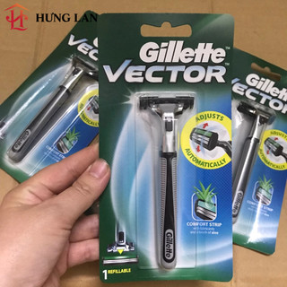 Dao cạo râu Gillette Vector ( cán + 1 lưỡi dao đi kèm ) [ CHÍNH HÃNG ]