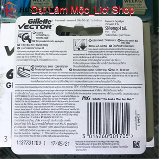 Lưỡi dao cạo râu Gillette Vector +4 và +2