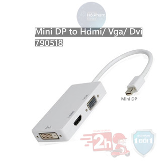 [Mã ELMS10 giảm 6% đơn 50K] Cáp chuyển Mini Displayport ra HDMi/ VGA/ DVi - MDVT24 cho laptop , Acer, Lenovo - Hồ Phạm