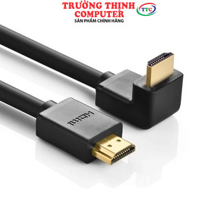 Cáp hdmi to hdmi hd103 dài 2m bẻ xuống góc vuông 90 độ ugreen 10173
