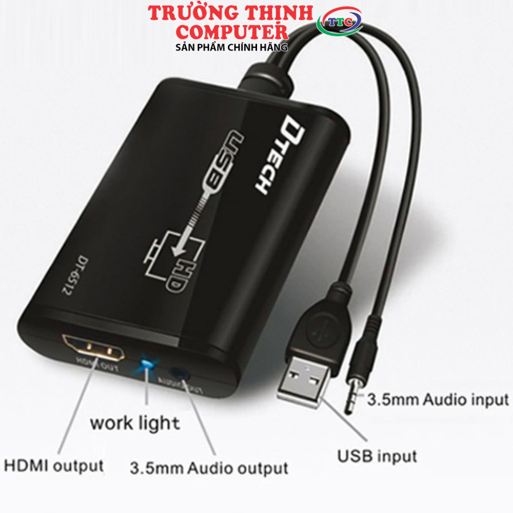 Cáp Chuyển USB sang HDMI Dtech - DT-6512