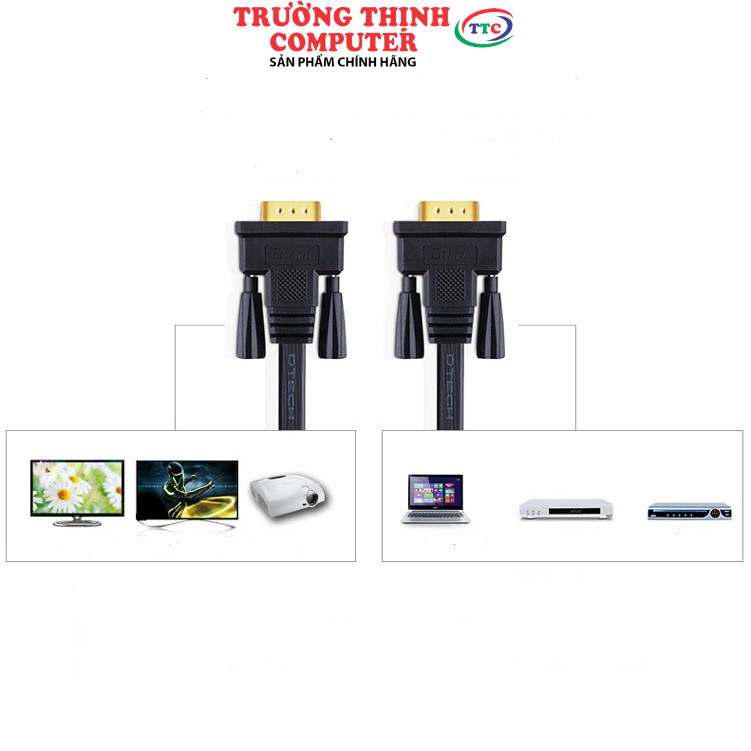 CÁP VGA 10M MỎNG DẸT DTECH DT-69F10
