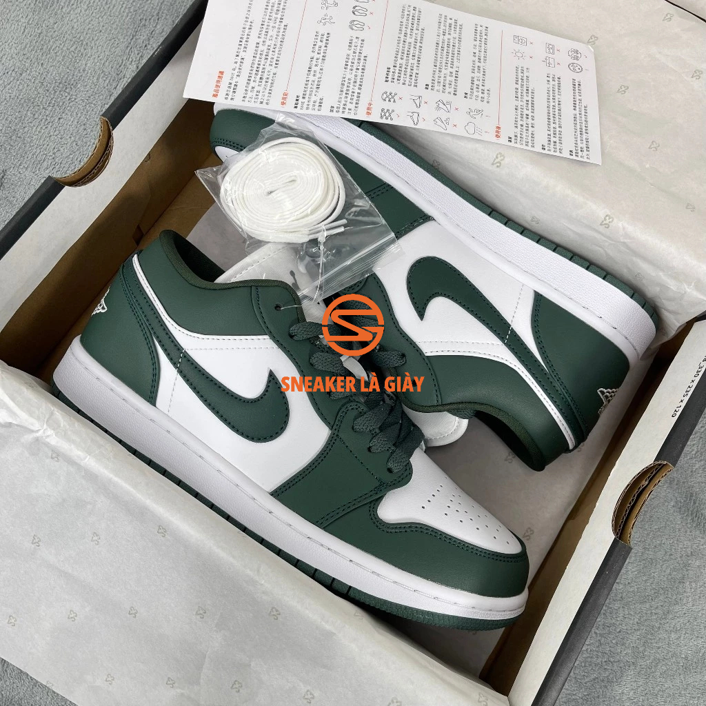 Giày Air Jordan 1 Low White Galactic Jade DC0774-113 - High Quality Fullbox
