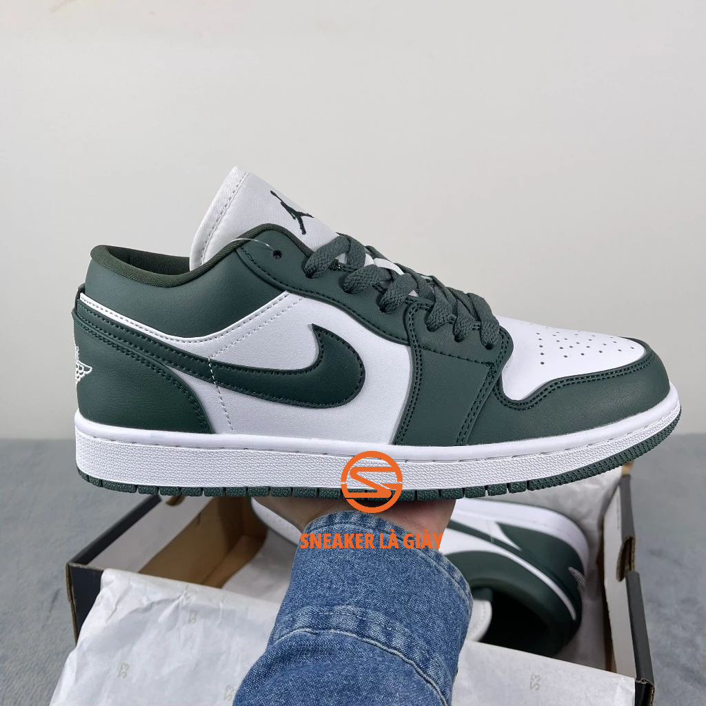 Giày Air Jordan 1 Low White Galactic Jade DC0774-113 - High Quality Fullbox