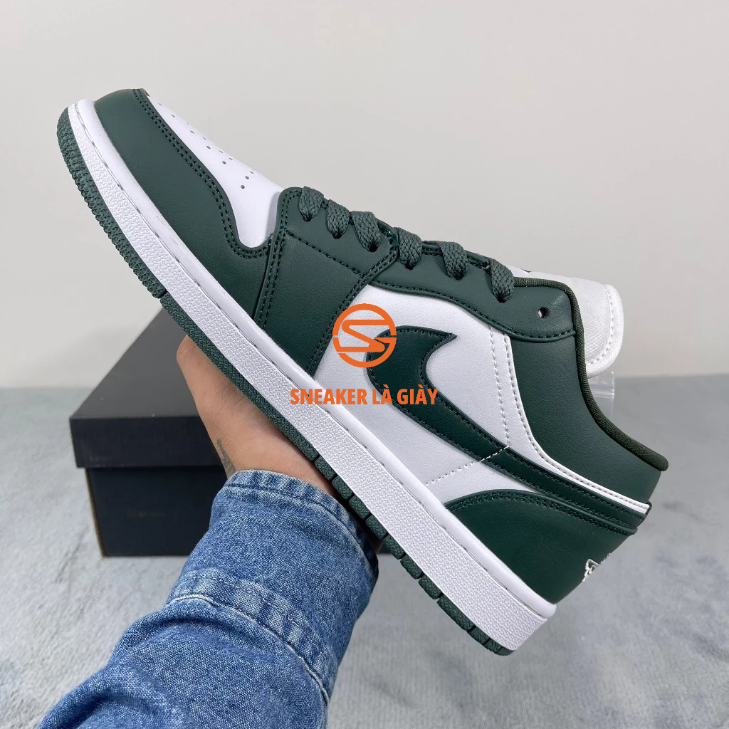 Giày Air Jordan 1 Low White Galactic Jade DC0774-113 - High Quality Fullbox