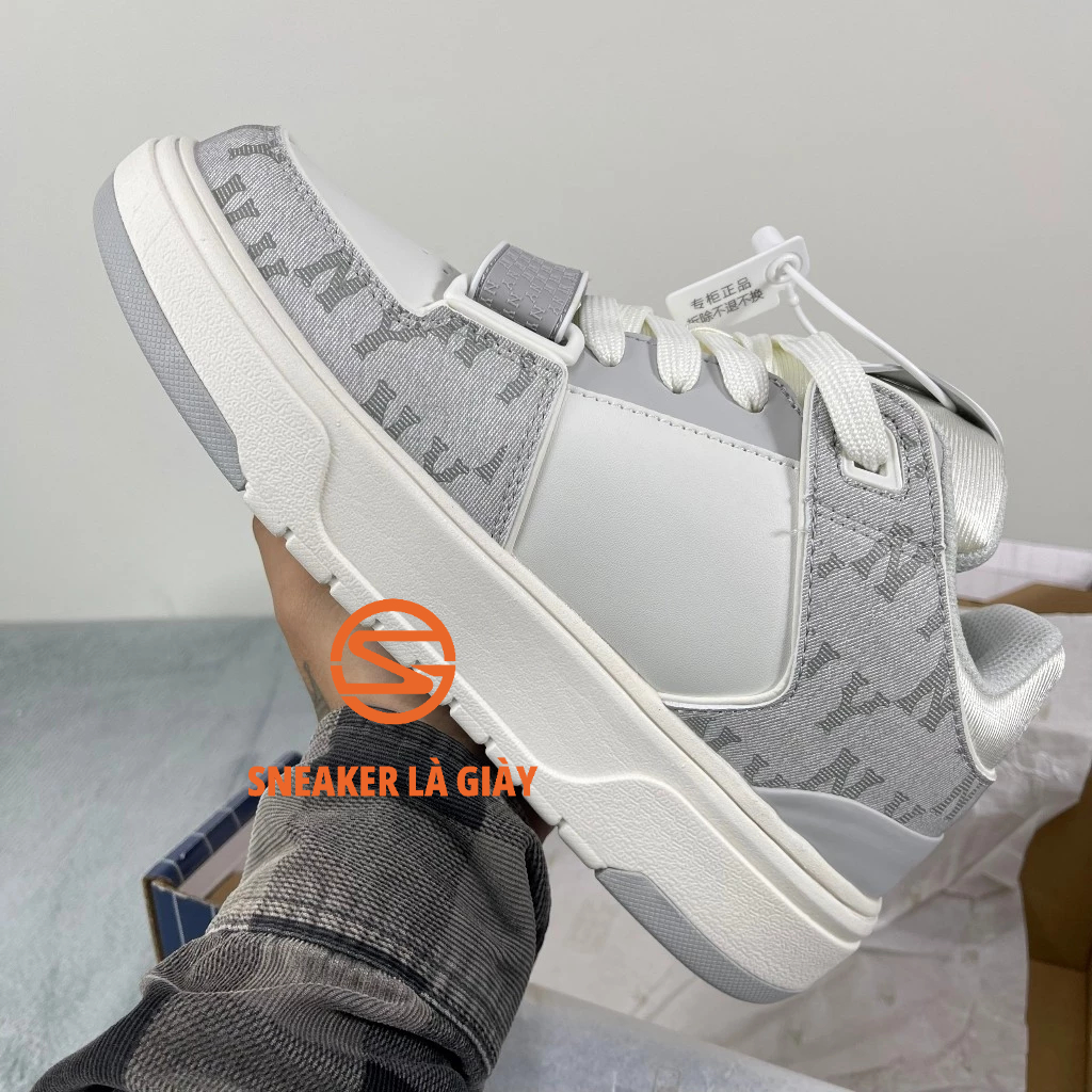 Giày MLB Chunky Liner Denim NY Grey 3ASXCDN3N-50GRS- High Quality Fullbox và Túi xách